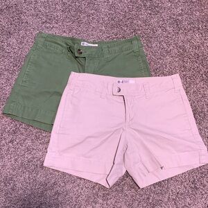 J. Crew Mid Length Favorite Khaki Shorts Lot Sz 6